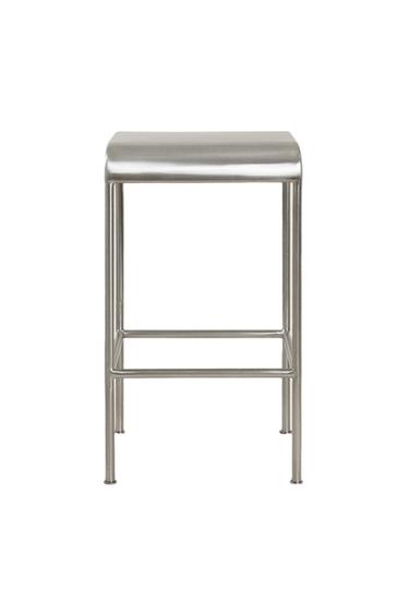 STAINLESS STEEL BAR STOOL - Matte silver by Zara