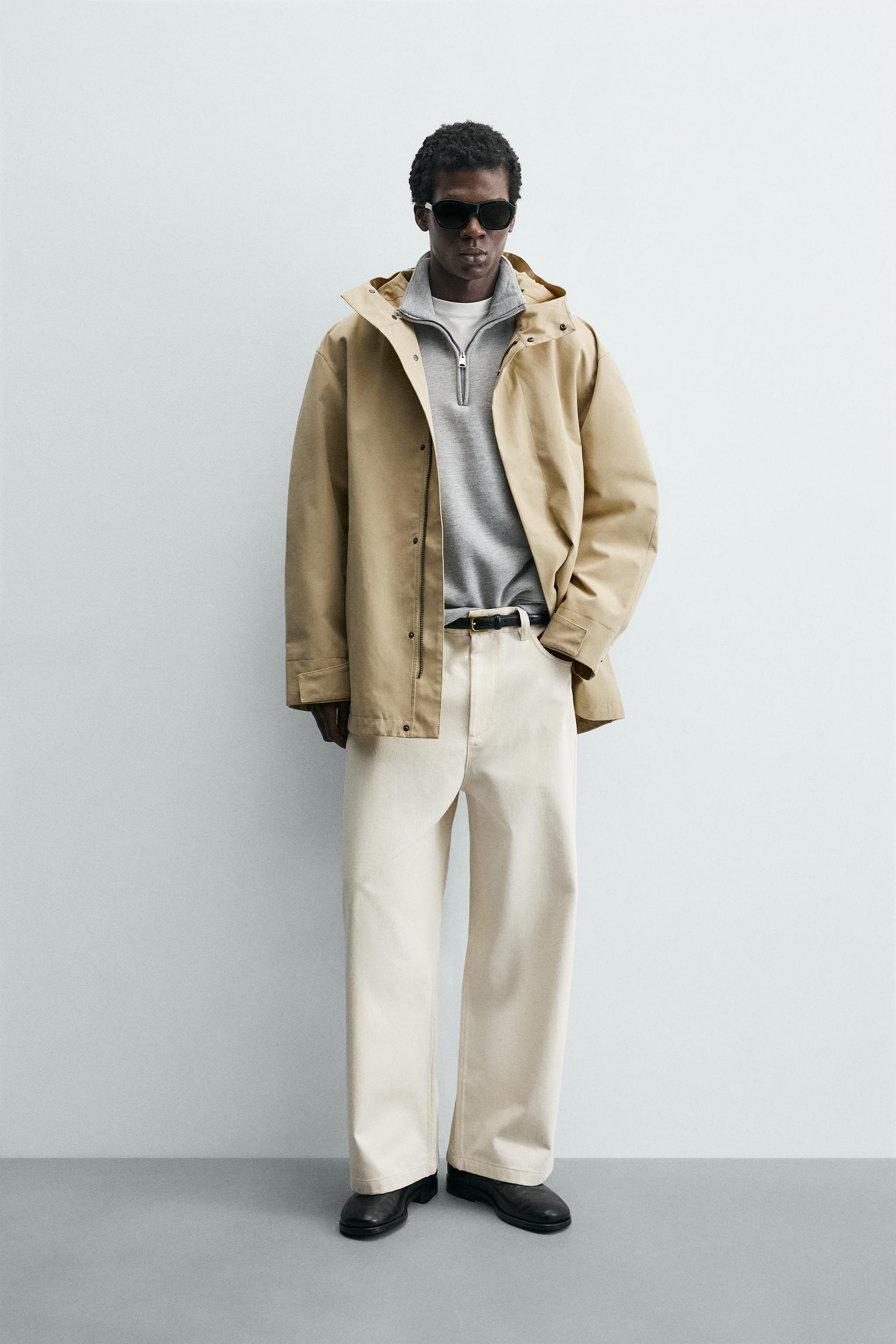 HOODED TECHNICAL TRENCH COAT - Beige | ZARA South Africa