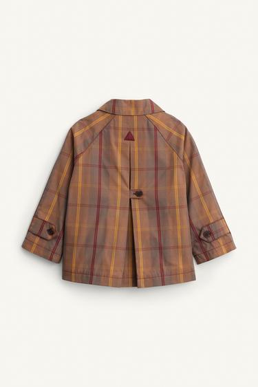 LIMITED EDITION CHECK WAXED COAT - Printed by Zara - Image 5