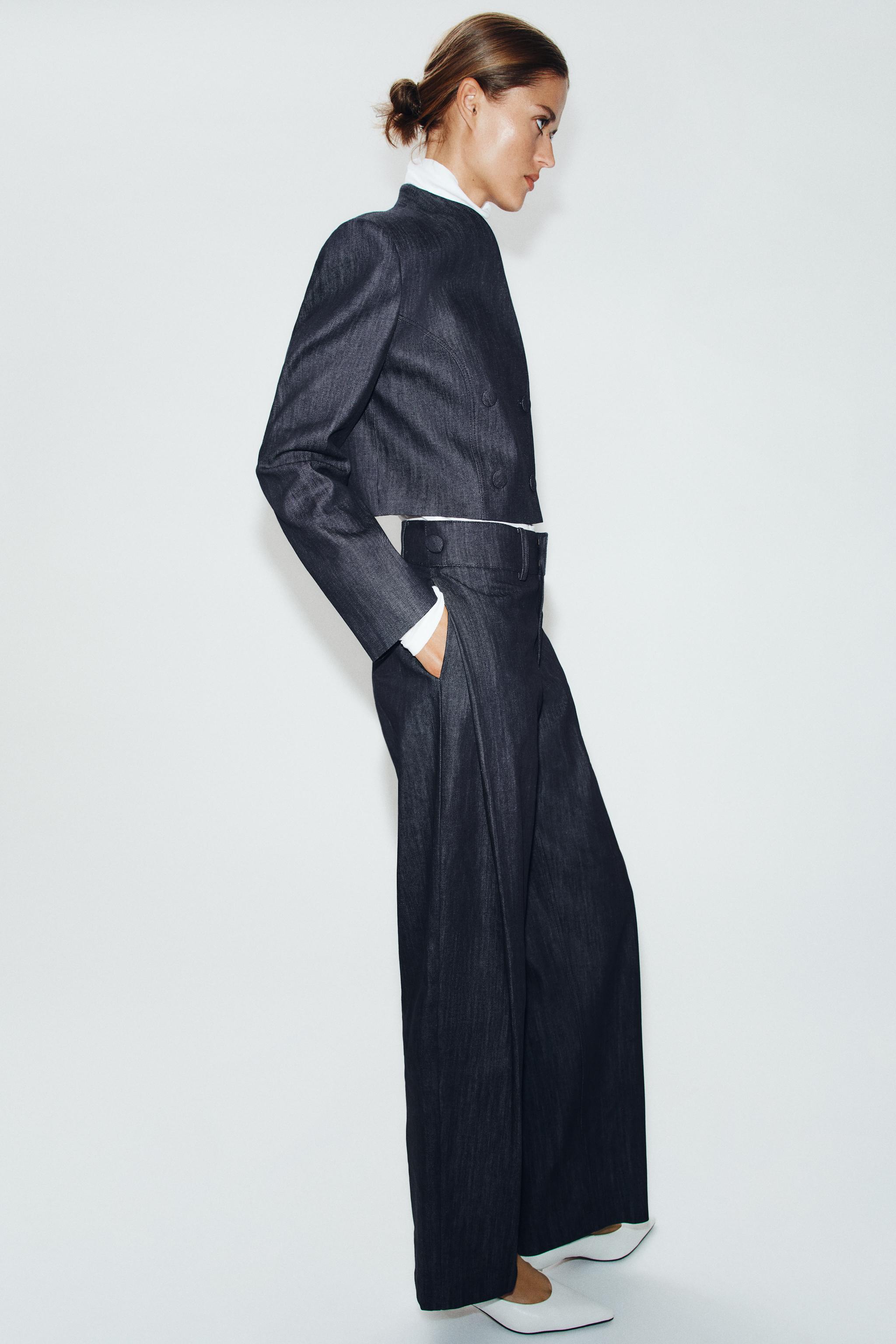Z1975 High-Rise Jeans With Side Pleats by Zara