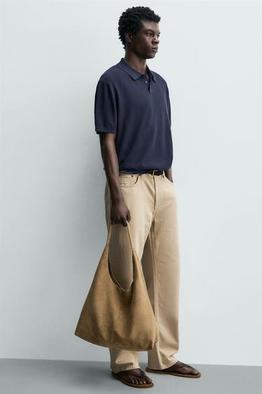 PLAIN TOTE BAG - Sand Brown by Zara - Image 1