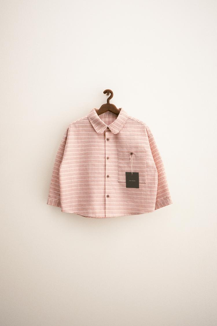 ZARA TIMELESS CAMISA CUADROS Salmón ZARA España - Main Image