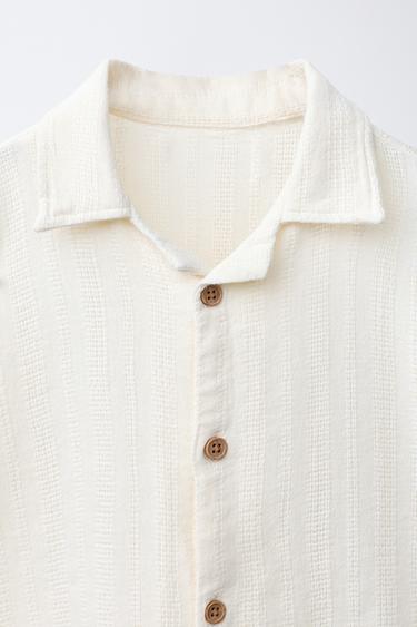 CHEMISE TEXTURÉE - Écru de Zara - Image 2