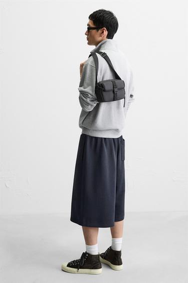 SAC BANDOULIÈRE EFFET GOMME - Noir de Zara - Image 1