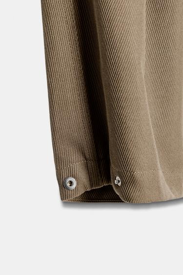 CARROT FIT TROUSERS WITH ELASTIC WAIST - camel by Zara - Image 8