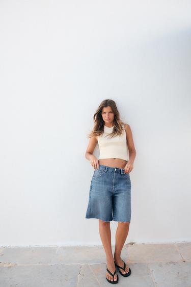 TOP PUNTO CUT OUT ESPALDA - Crudo de Zara