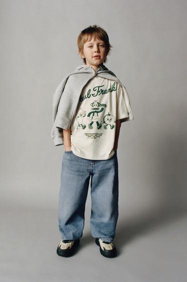 Zara PAUL FRANK ® PRINT T-SHIRT - Light green