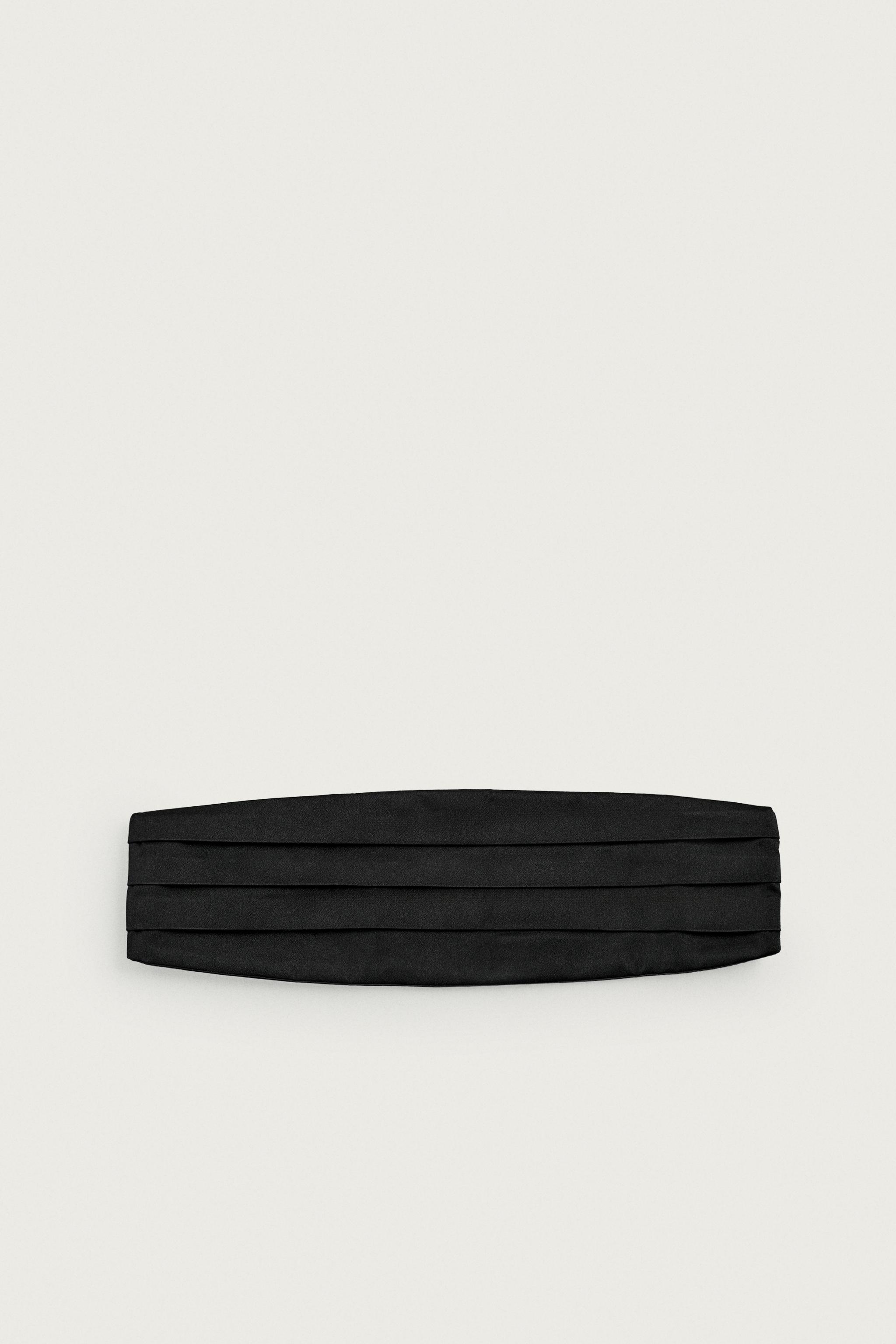 100% SILK TUXEDO CUMMERBUND — Black