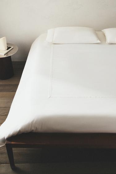 HOUSSE DE COUETTE SATIN BRODERIE JOUR ÉCHELLE - Blanc cassé de Zara - Image 5