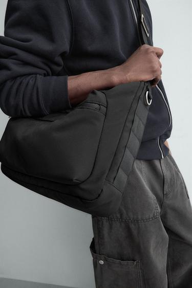 Zara NYLON SHOULDER BAG - Black - Image 0
