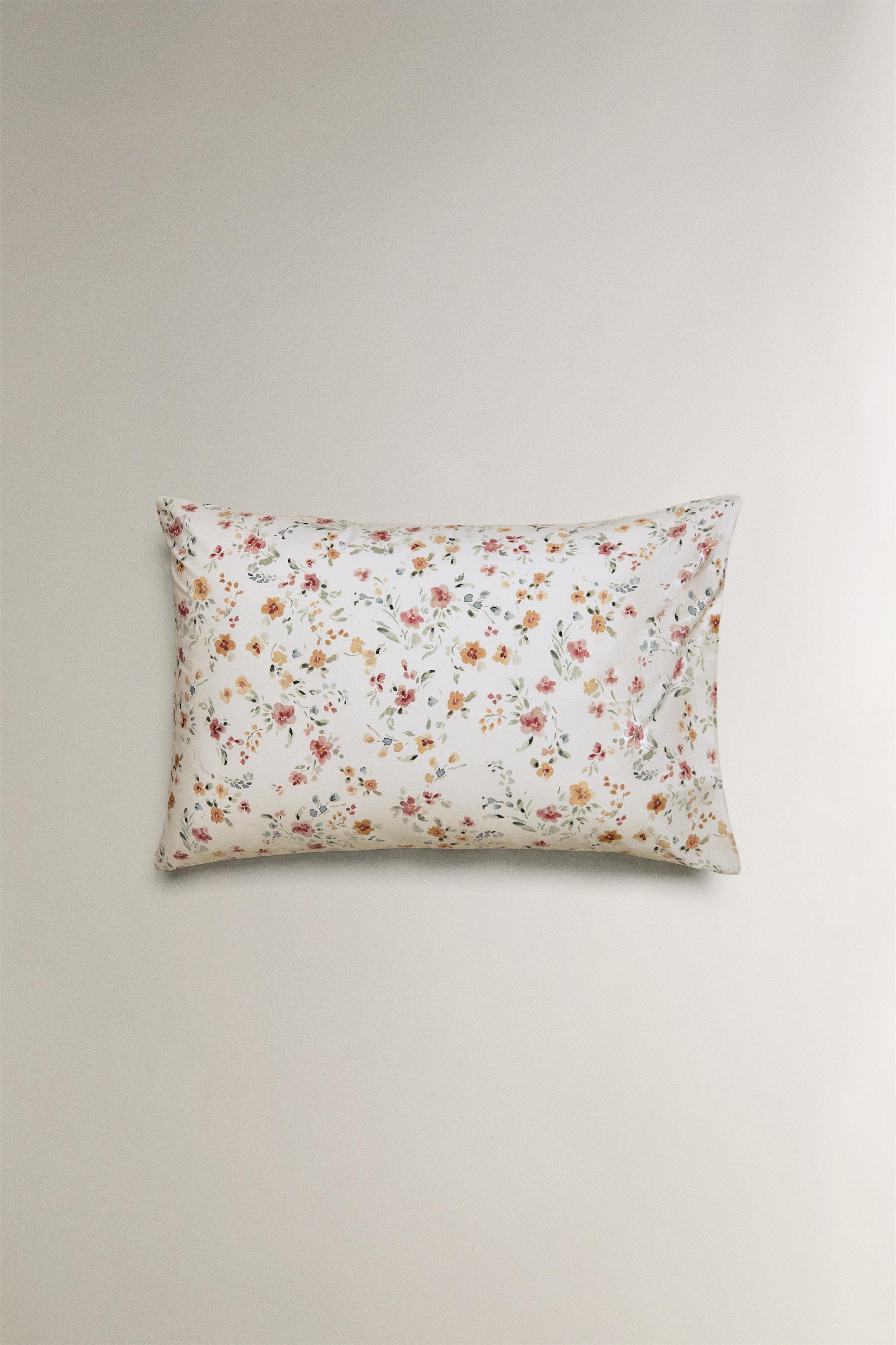 FLORAL PERCALE PILLOWCASE (200 THREAD COUNT)