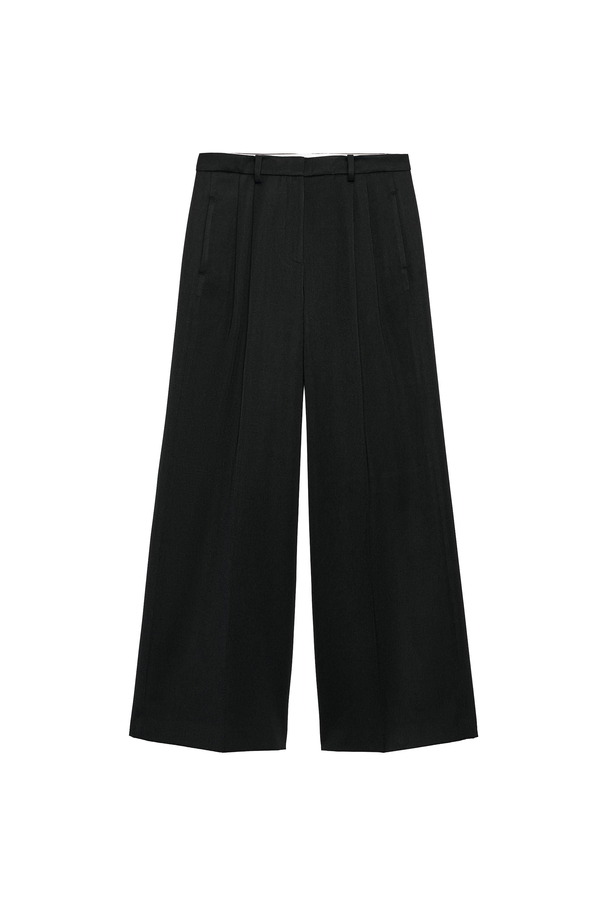 ZW COLLECTION PLEATED PANTS - Black | ZARA United States