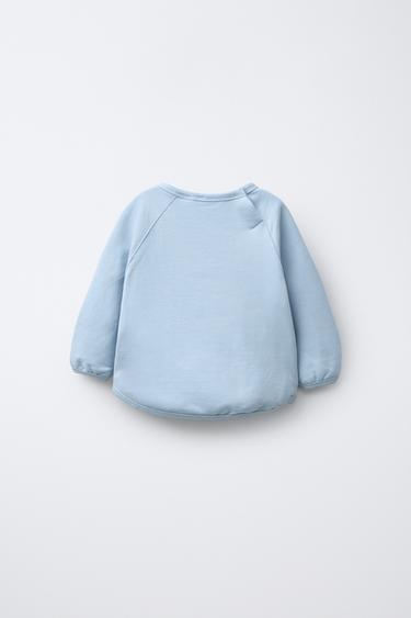 TERRY PATCH SWEATSHIRT - Light blue by Zara - Image 1