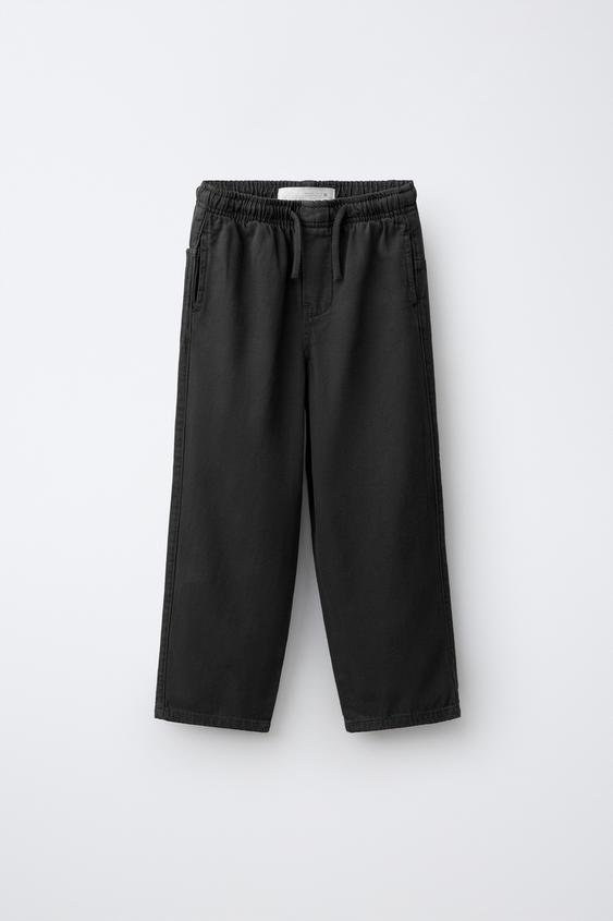 Zara TWILL JOGGER PANTS - Dark anthracite - Image 0