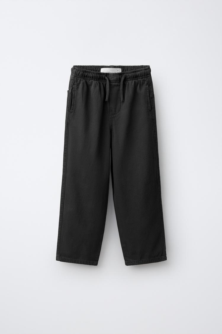 TWILL JOGGER PANTS — Dark anthracite