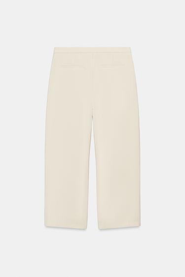 PANTALON CROISÉ SUR LE DEVANT ZW COLLECTION - Écru moyen de Zara - Image 4