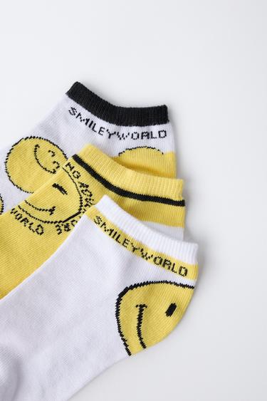 Zara SMILEYWORLD ® THREE-PACK OF SHORT SOCKS - Yellow