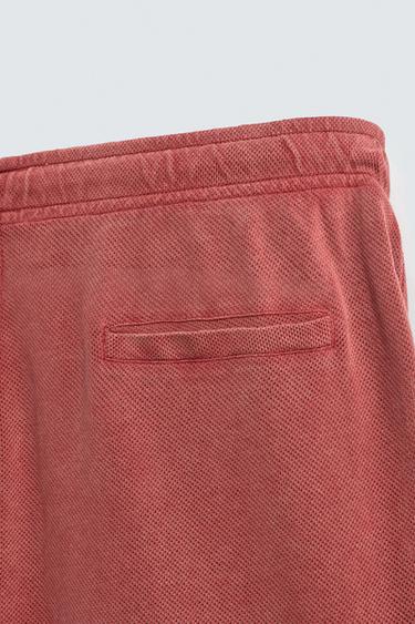 BERMUDA STRUCTURÉ OUVERTURE VARSITY - Rouge de Zara - Image 9