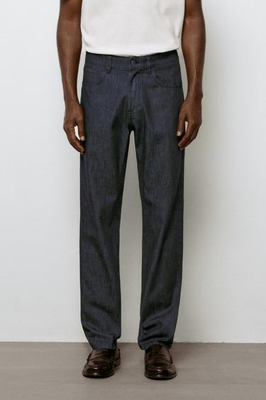 Lightweight tapered fit jeans — Navy blue 2