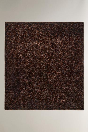 ANIMAL PRINT FLEECE THROW - Dark brown by Zara - Image 0