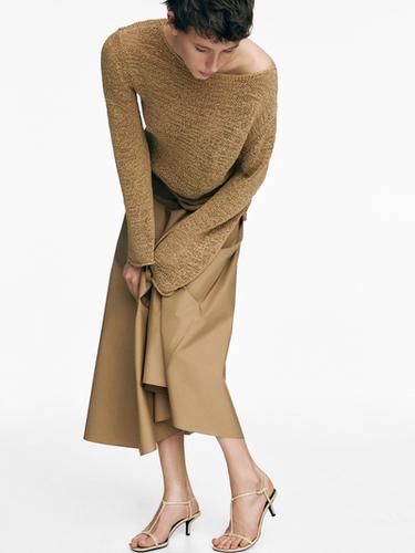 Sandale à brides talon midi - Écru de Zara