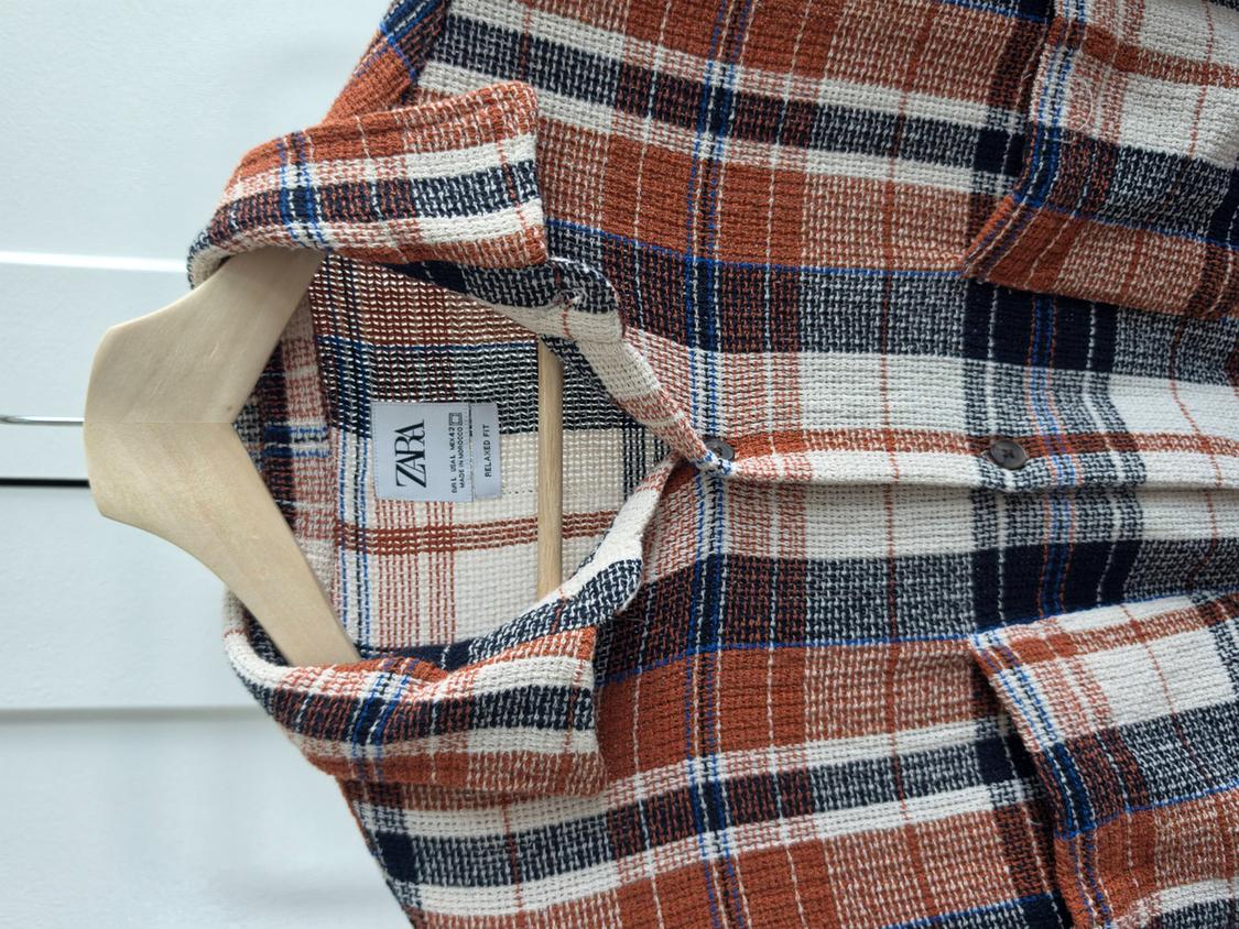 TEXTURED PLAID OVERSHIRT - Image 2