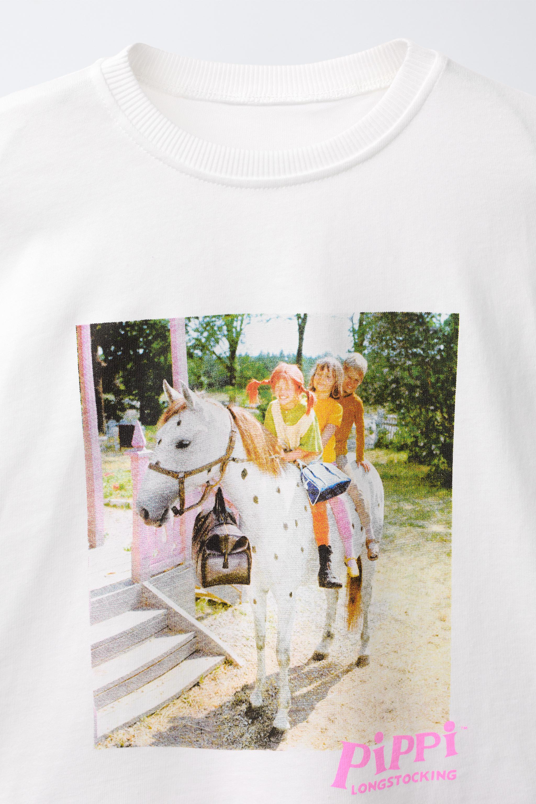 Детские футболки Zara PIPPI LONGSTOCKING © ASTRID LINDGREN COMPANY T-SHIRT — фото 4