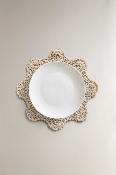 CROCHET PLACEMAT - Light beige by Zara - Image 4