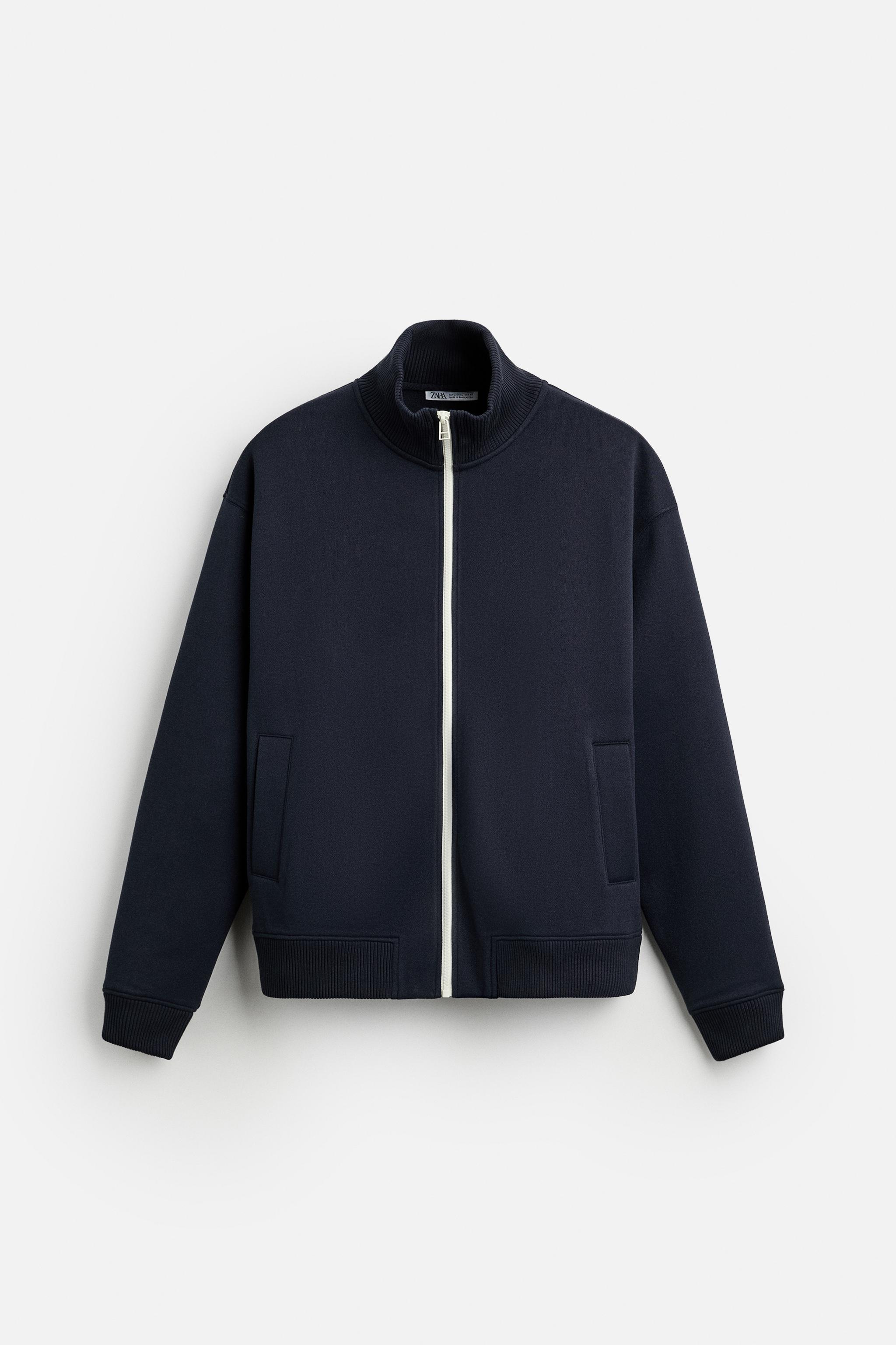 ★ZARA★ PIQUE ZIP-UP JACKET PIQUÉ BOMBER JACKET WITH MODAL - White | ZARA United States