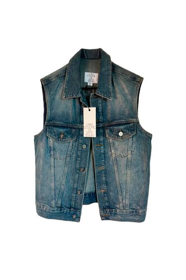 VESTE DENIM JEAN SANS MANCHES ZARA LUDOVIC DE SAINT SERNIN