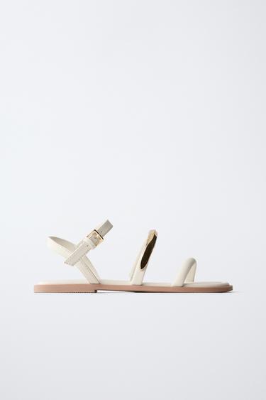 SANDALIA TIRA METÁLICA - Blanco de Zara