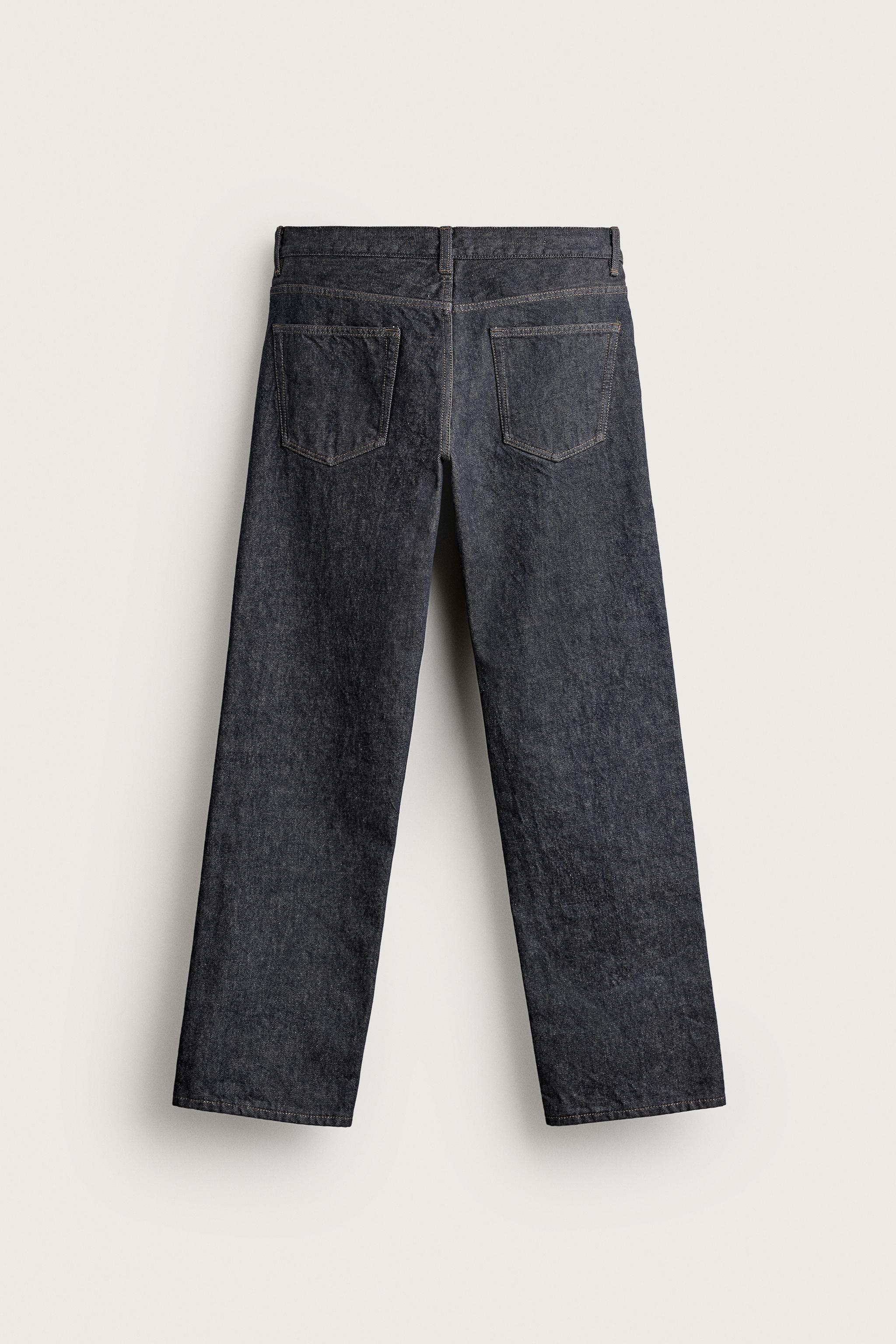 LOW-RISE STRAIGHT-FIT JEANS - Blue | ZARA United States