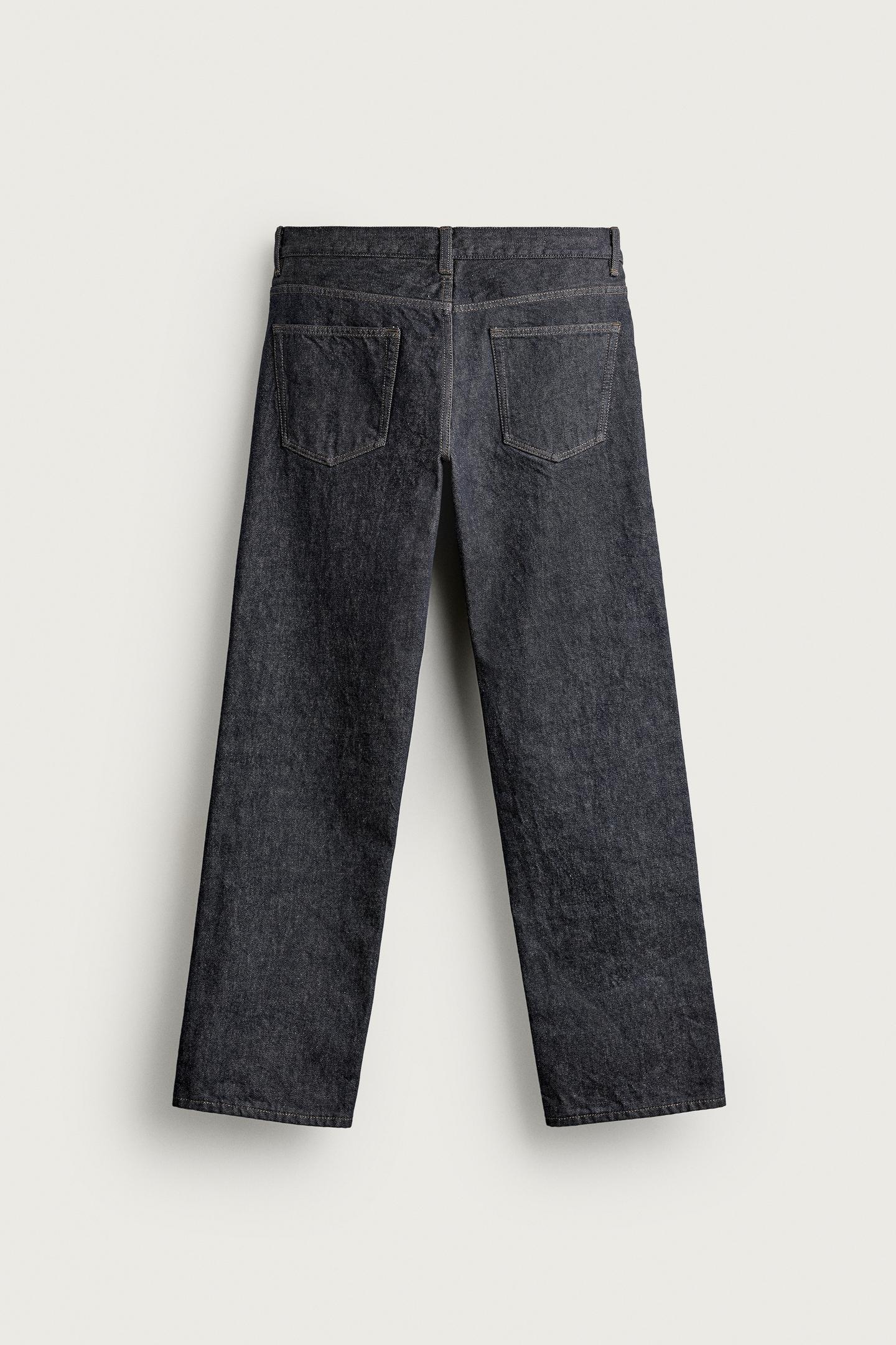 Мужские джинсы Zara Low-Rise Straight-Fit, цвет: Синий — фото 9