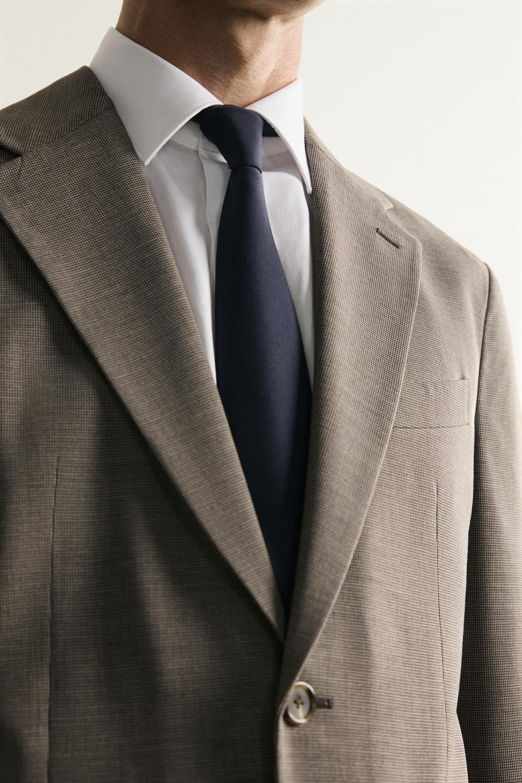 HOUNDSTOOTH REGULAR FIT SUIT BLAZER