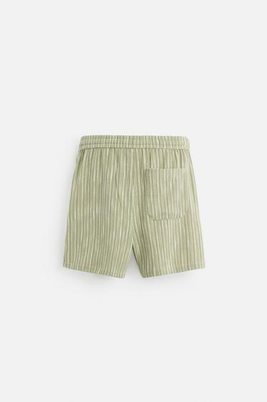 TEXTURED BERMUDA SHORTS - Light green by Zara - Image 7