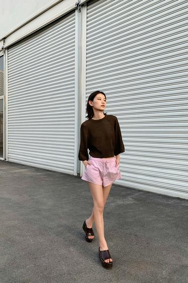 KNIT SWEATER WITH LOOSE-FIT SLEEVES - Brown by Zara
