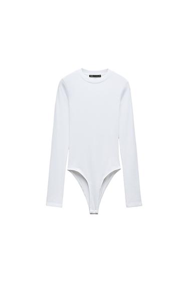 BODY ALGODÓN MODAL - Blanco de Zara