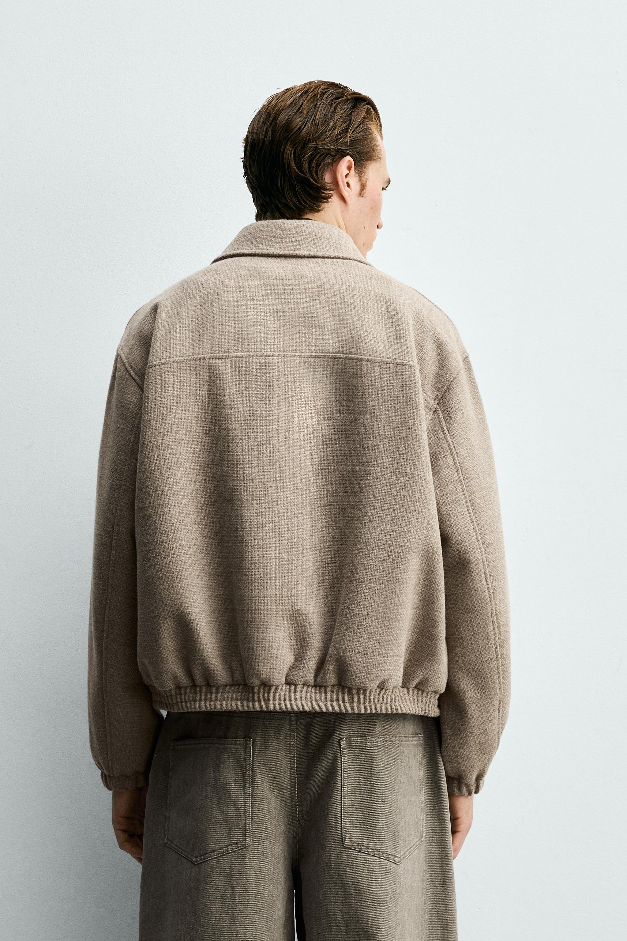 REGULAR FIT TEXTURED JACKET - Taupe gray | ZARA United States