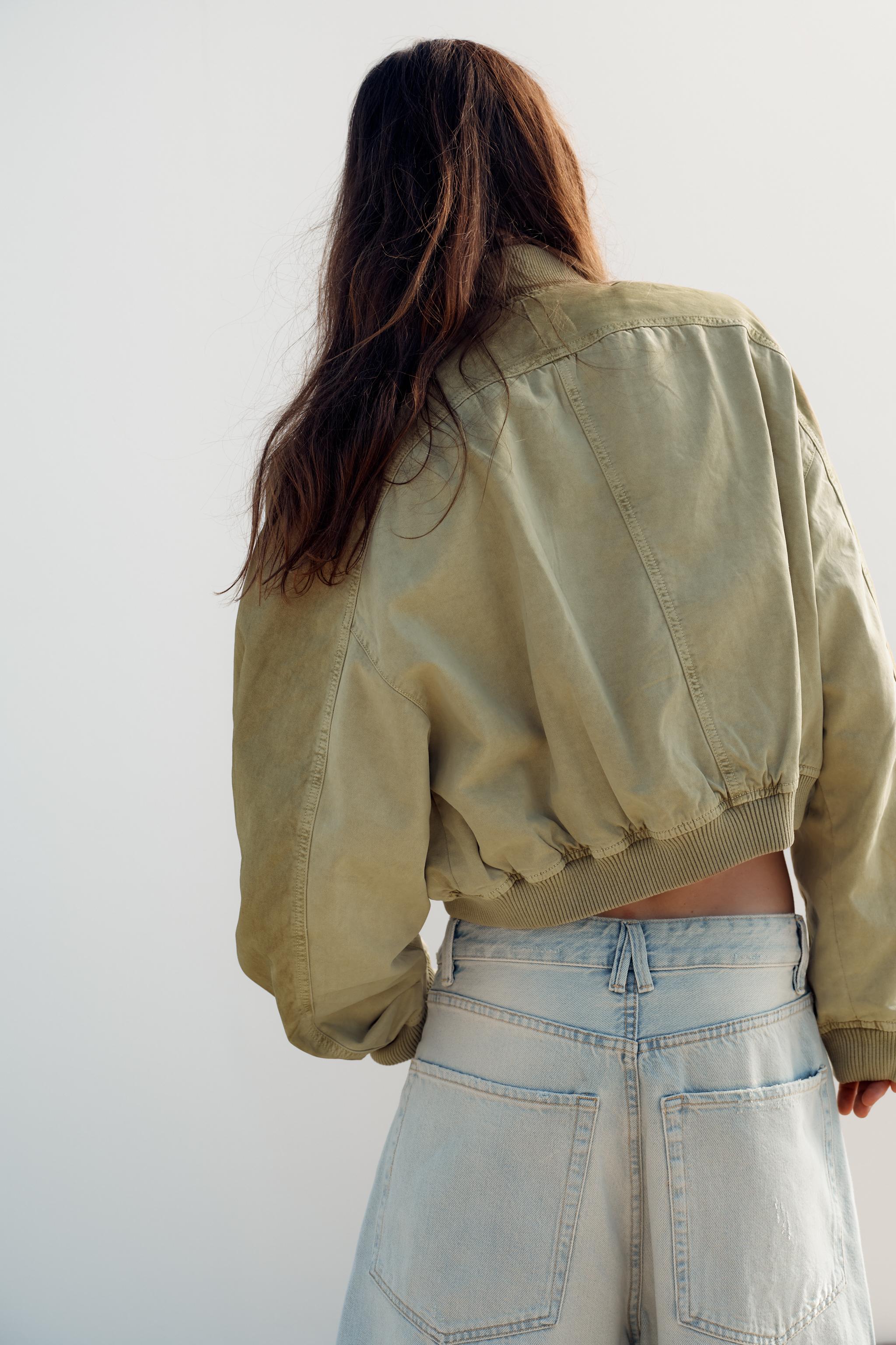 BLOUSON BOMBER EFFET DÉLAVÉ