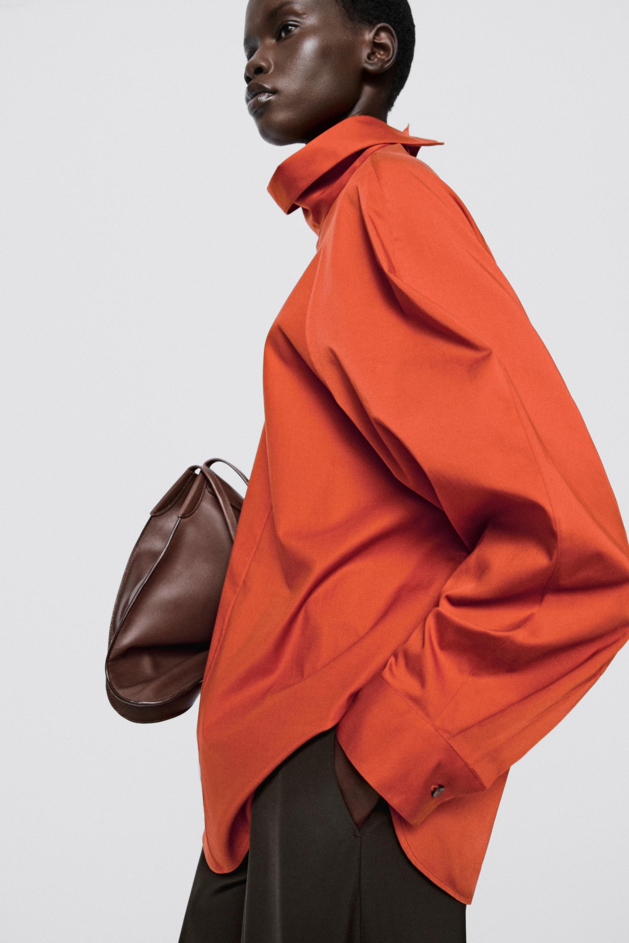 Oversize poplin high-neck shirt - LIMITED EDITION