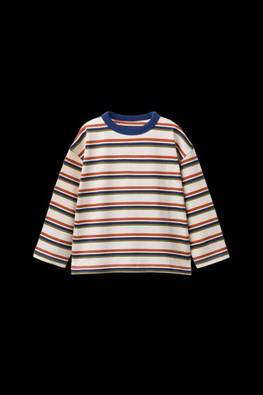 STRIPED HEAVYWEIGHT T-SHIRT - Orange by Zara
