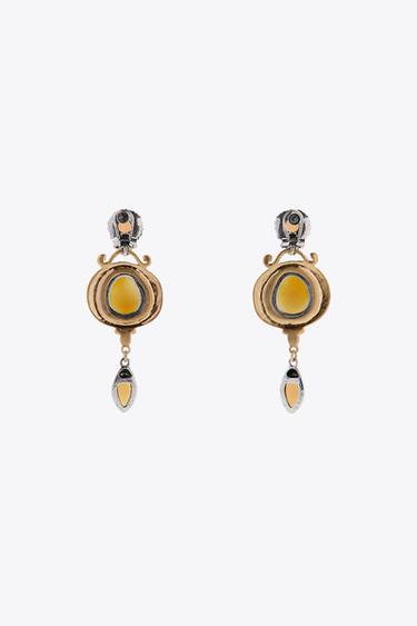 STONE EARRINGS - Gold / Silver by Zara - Image 3