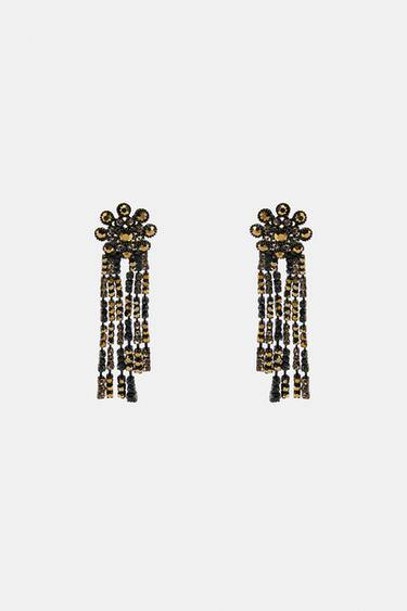 Zara LONG SHINY EARRINGS - Golden