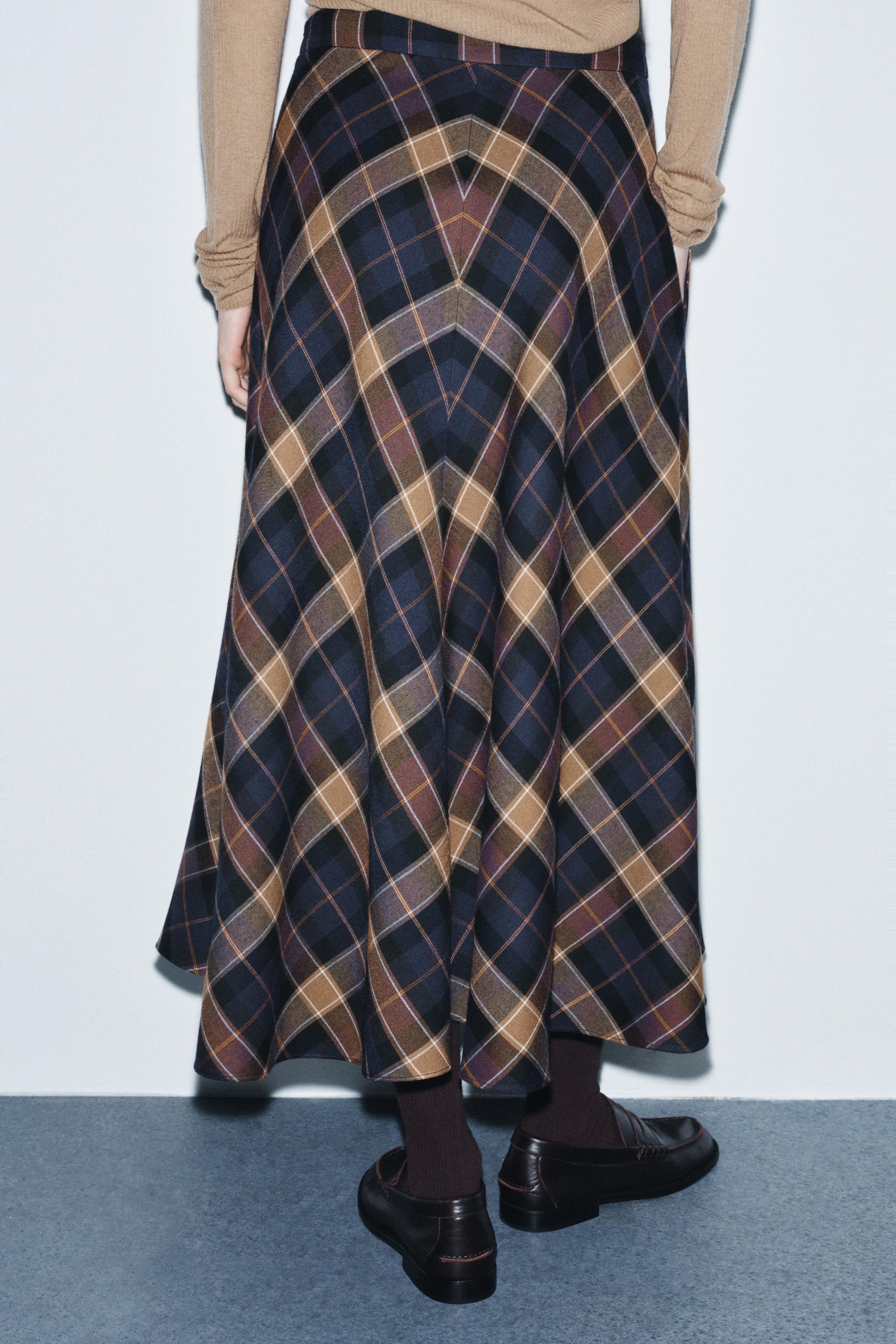 CHECK CAPE SKIRT ZW COLLECTION LIMITED EDITION