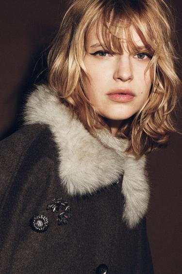 Zara PACK OF 3 METAL FLOWER AND BEE BROOCHES - Silver