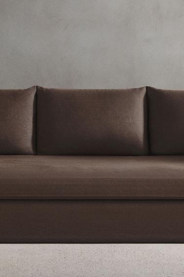 SOFA 01 LINEN COVER — Eggplant 1
