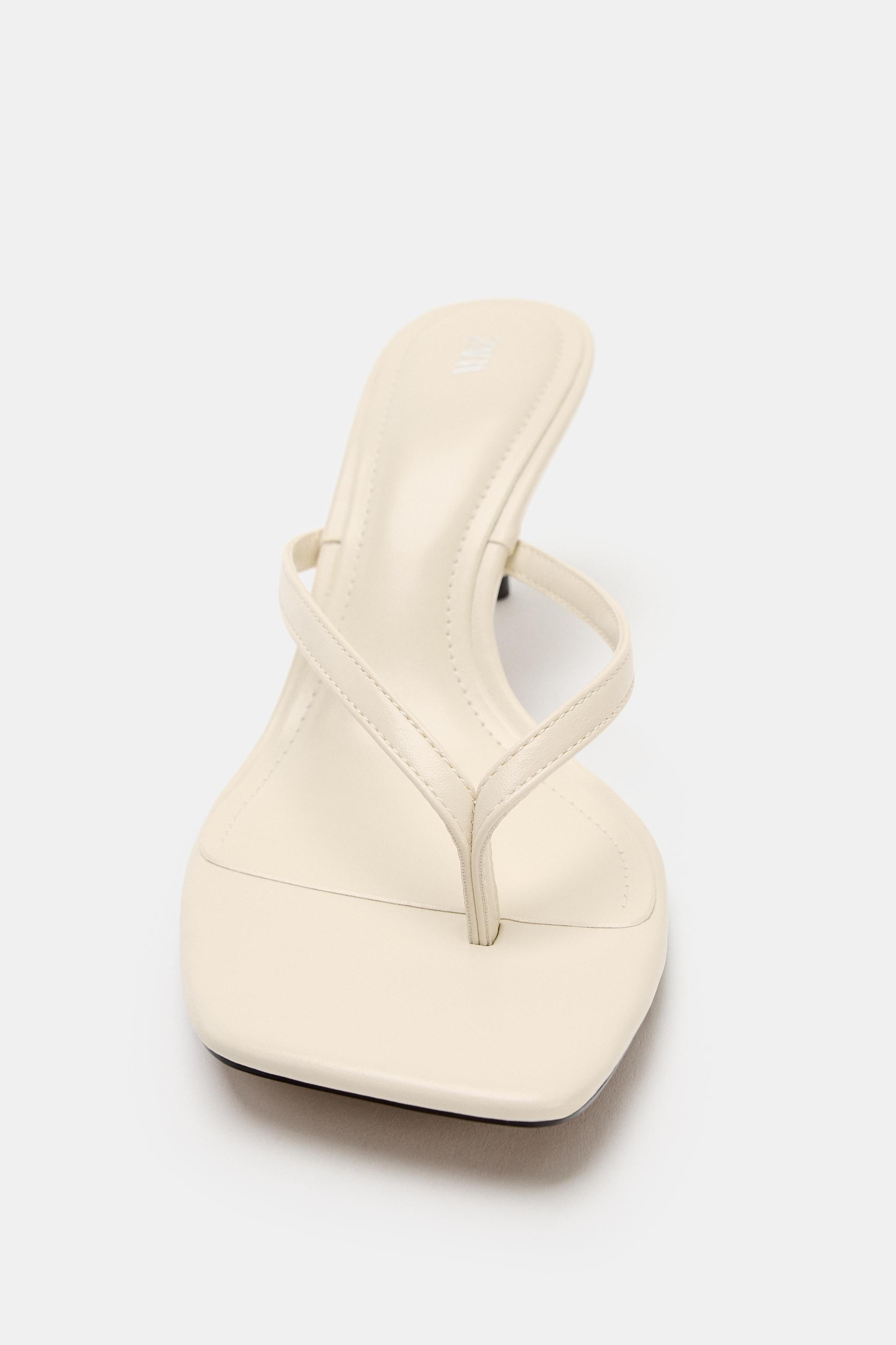 Zara Kare Burunlu Topuklu Sandalet görsel 6