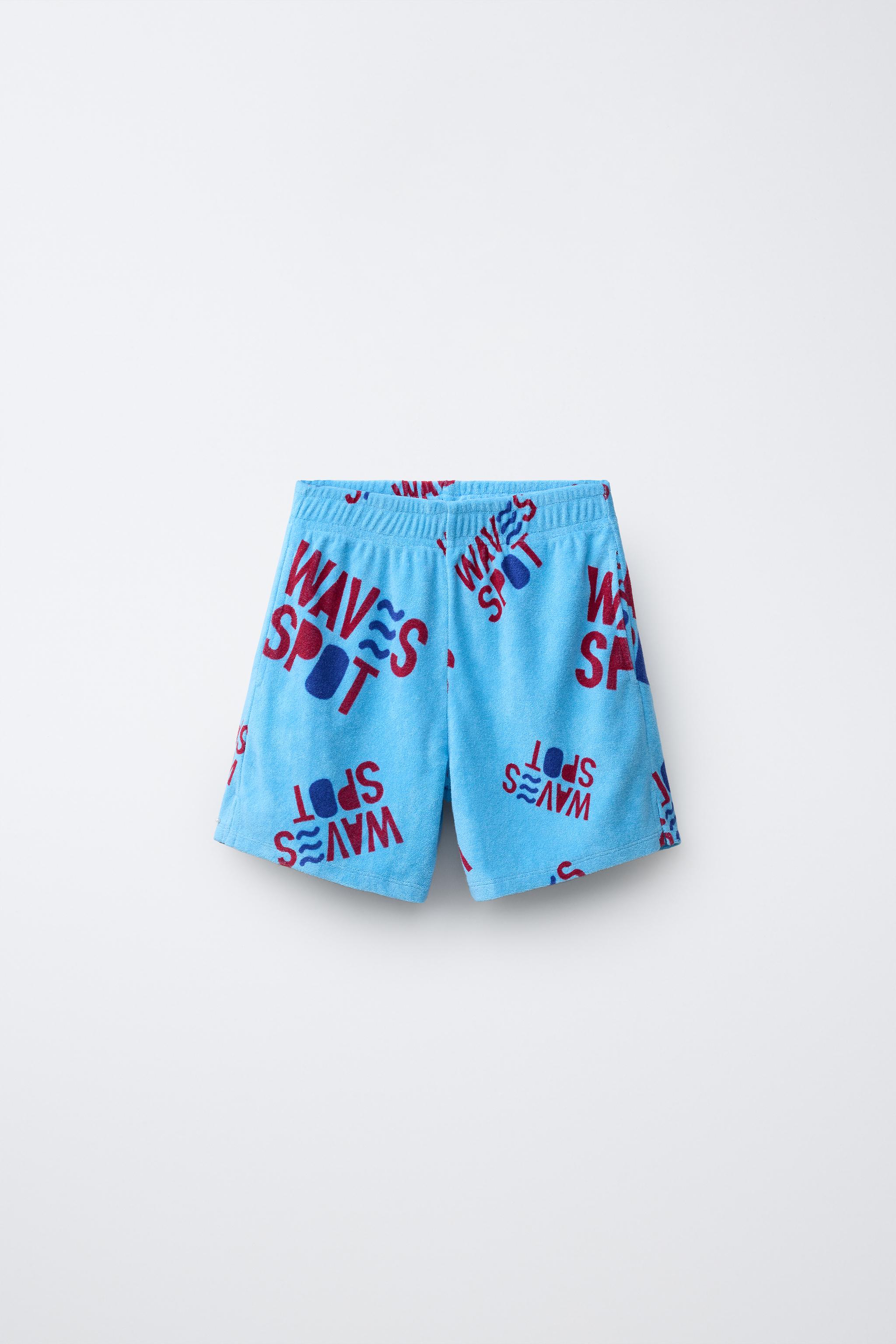 WAVE TERRY SHORTS - Light blue | ZARA United States