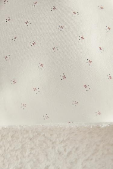 SERVIETTE DE BAIN À CAPUCHE BÉBÉ GAZE FLEUR - Écru de Zara - Image 3