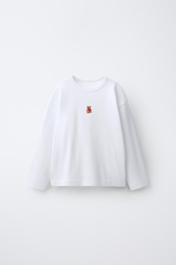 EMBROIDERED ANIMAL T-SHIRT - White by Zara - Image 0